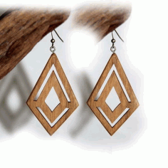 Wooden Earring Design Women Jewelry Template Laser Cut Free DXF File