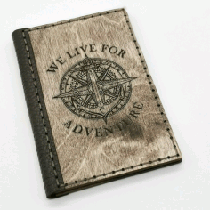 Wooden Engraved Passport Cover For Laser Cut Free Vector File