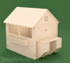 Wooden House Tenta For Laser Cut Free Vector File