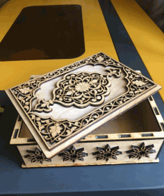 Wooden Intricate Jewelry Box 4mm For Laser Cutting Free Vector File