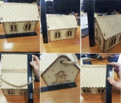 Wooden Mouse Houses For Laser Cut Cnc Free DXF File