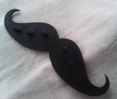 Wooden Mustache Shaped Hanger For Laser Cut Free Vector File