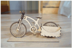 Wooden Organizer A Bike For Laser Cutting Free Vector File
