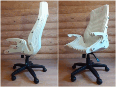 Wooden Parametric Chair For Laser Cut Free DXF File, Free Vectors File