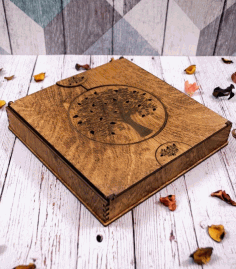 Wooden Photo Album Box 4mm For Laser Cut Free Vector File