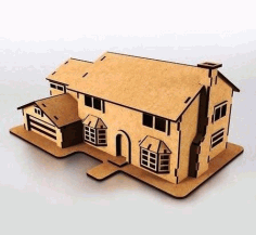 Wooden Simpsons House Model For Laser Cut Free Vector File