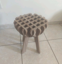 Wooden Stool For Laser Cutting Free DXF File