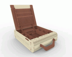 Wooden Suitcase For Laser Cutting Free Vector File