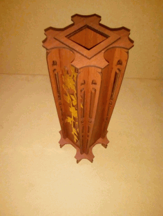 Wooden Vase For Laser Cut Free Vector File
