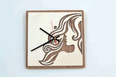 Wooden Wall Clock Home Decor For Laser Cut Free Vector File