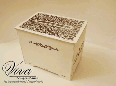 Wooden Wedding Card Box For Laser Cut Free Vector File