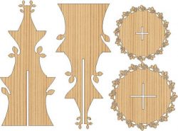 2 Story Flower Display Shelf For Laser Cut Cnc Free Vector File