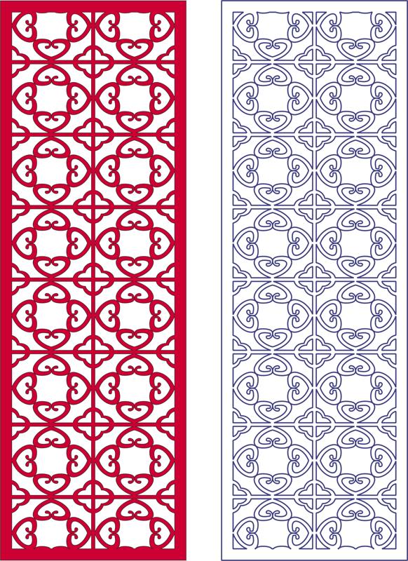 2d Vector Panel Pattern Free DXF File