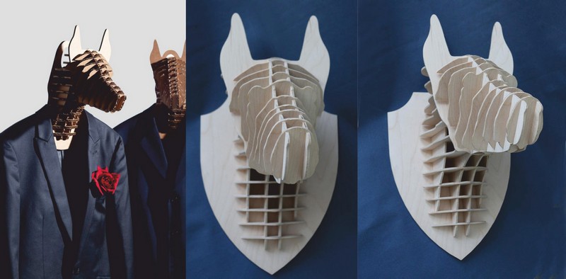 3d Puzzle Amazing Design Animal Head Free DXF File