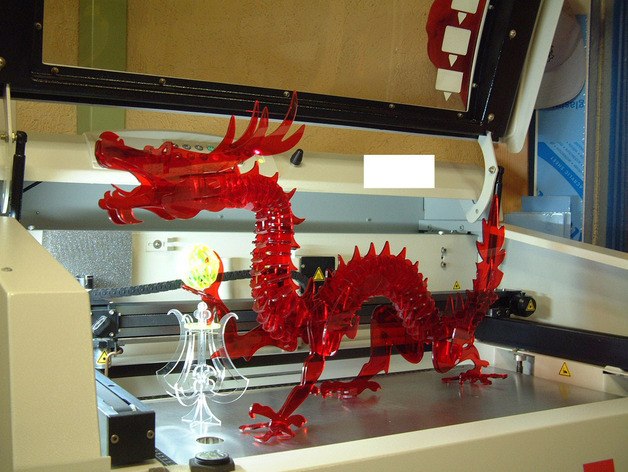 3d Puzzle Dragon Free DXF File