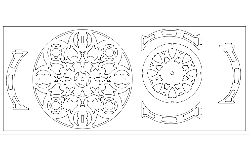 3d Table Free DXF File