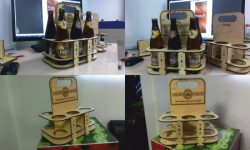 6 Bottle Beer Basket For Laser Cut Cnc Free Vector File