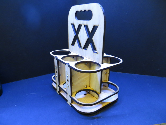 6 Pack Beer Holder Laser Cut 3d Puzzle Free Vector File