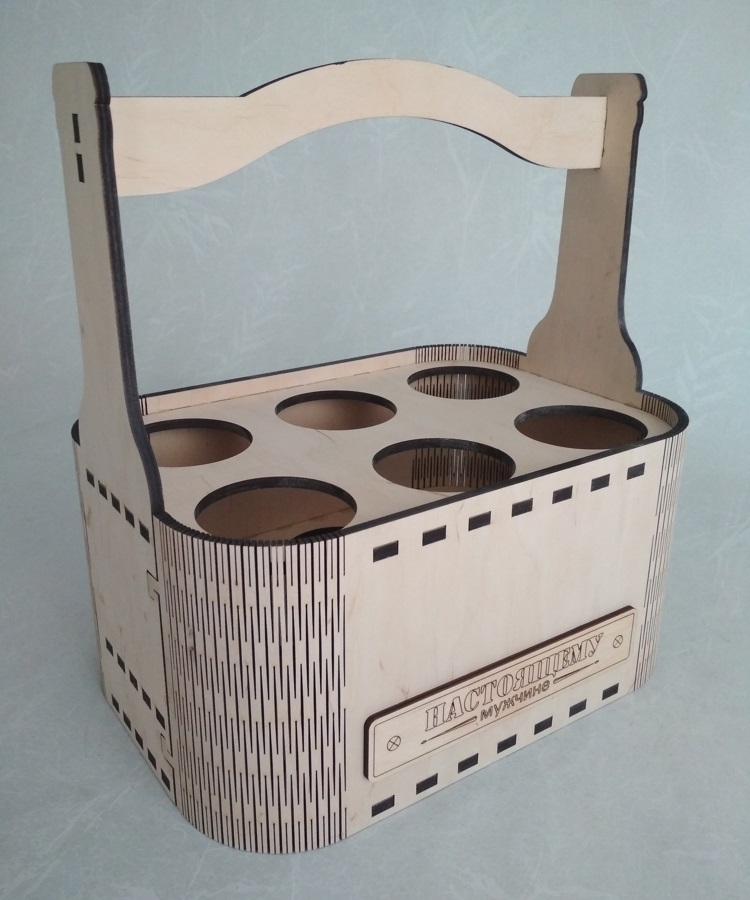 6-pack Beverage Holder Beer Caddy For Laser Cut Free Vector File