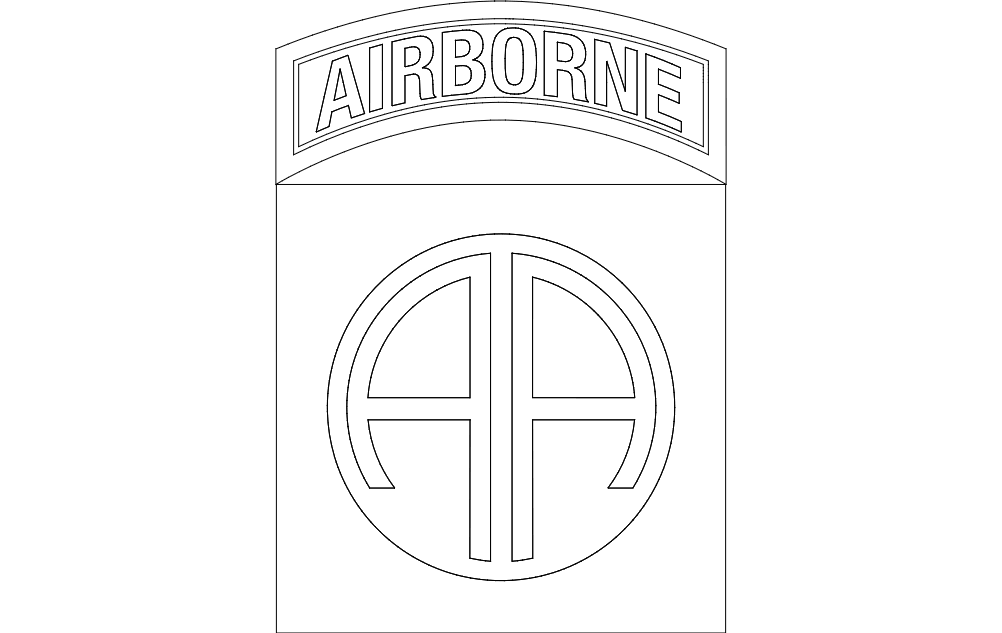 82nd Airborne Logo Free DXF File