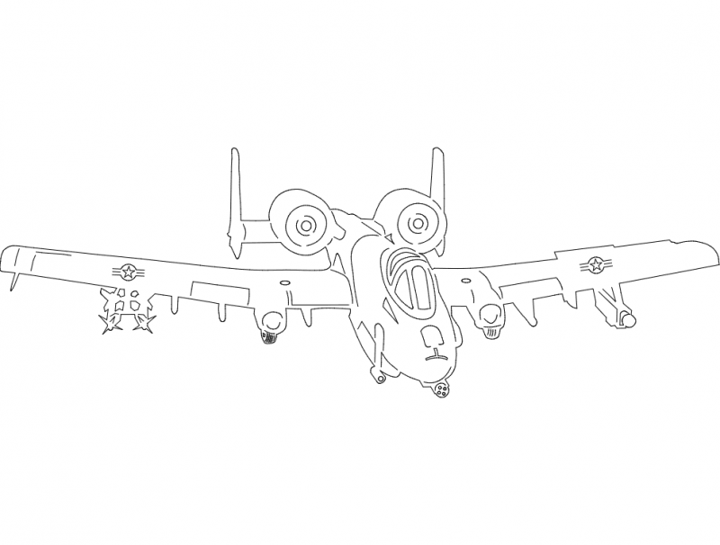 A-10 Free DXF File