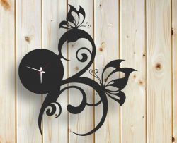 A Butterfly Shaped Watch For Laser Cut Plasma Free Vector File
