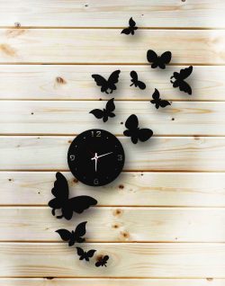 A Flying Butterfly Clock For Laser Cut Plasma Free DXF File