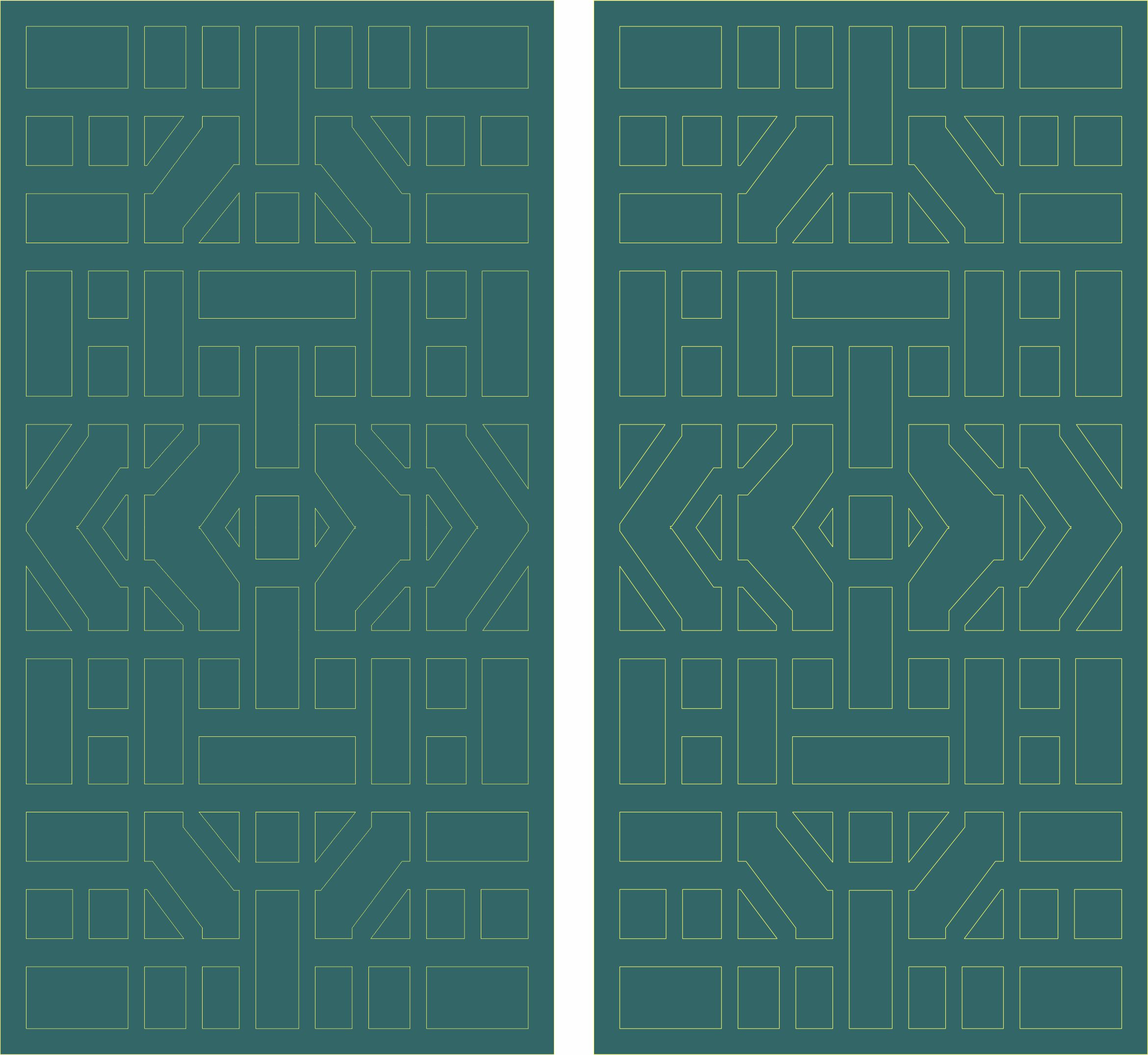 Abstract Geometric Panel Pattern For Laser Cut Free Vector File