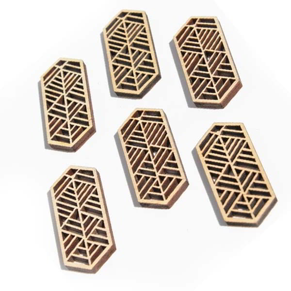 Abstract Wooden Earring Design Wooden Jewelry Template Laser Cut Free Vector File