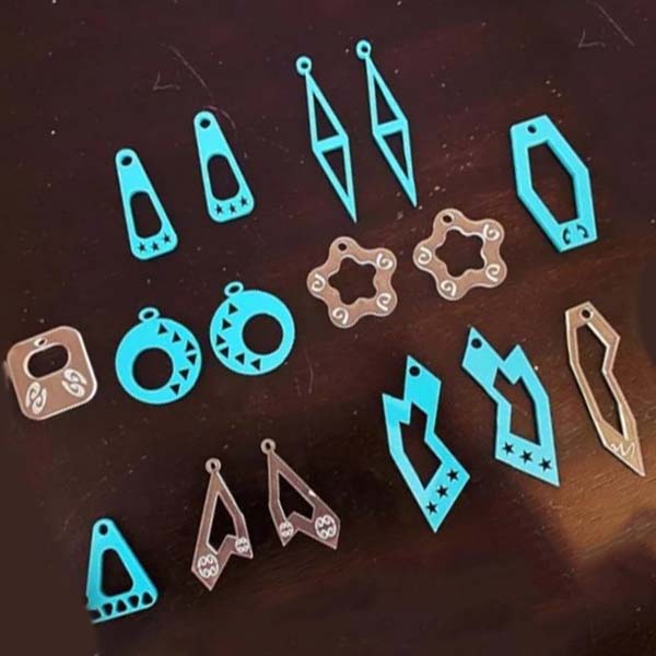 Acrylic Earring Design Women Jewelry Template Laser Cut Free Vector File