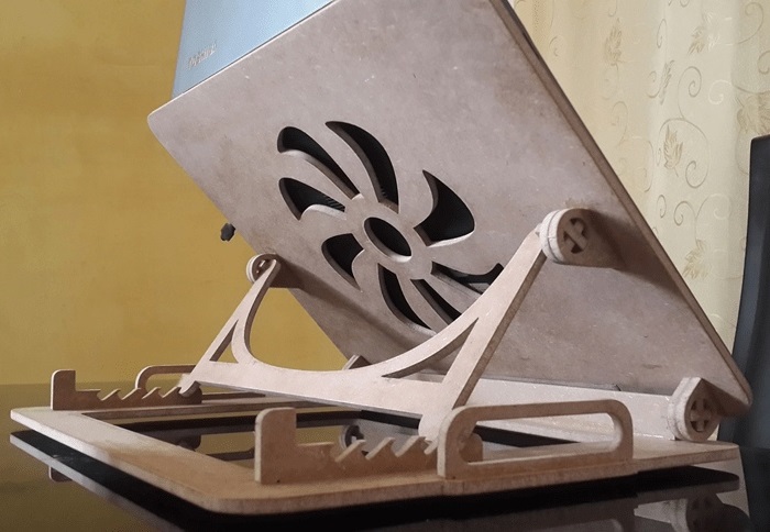 Adjustable Folding Laptop Table For Laser Cutting Free Vector File