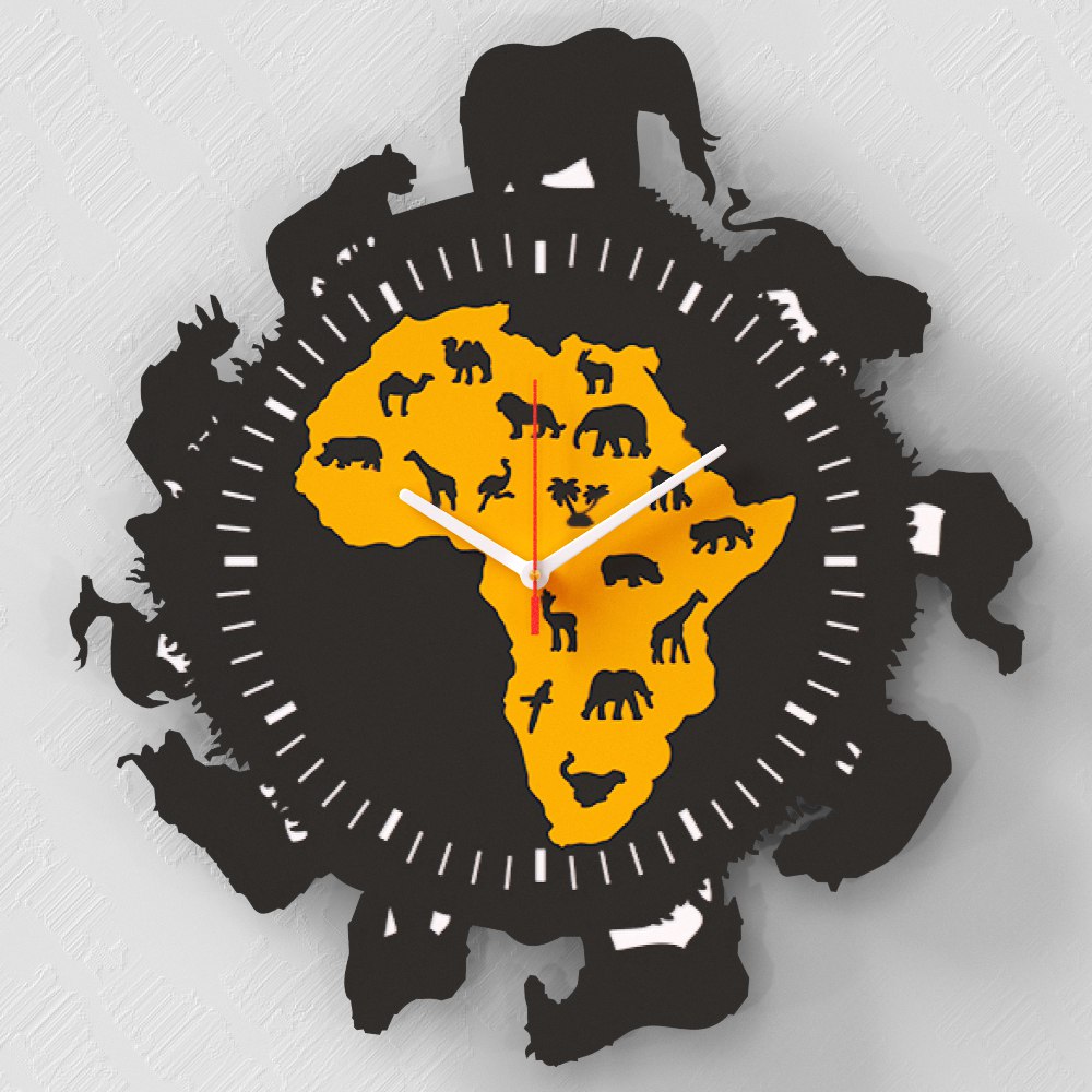 Africa Clock Free Vector File