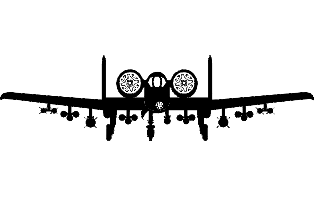 Aircraft a10 Aircraft Sticker Free DXF File