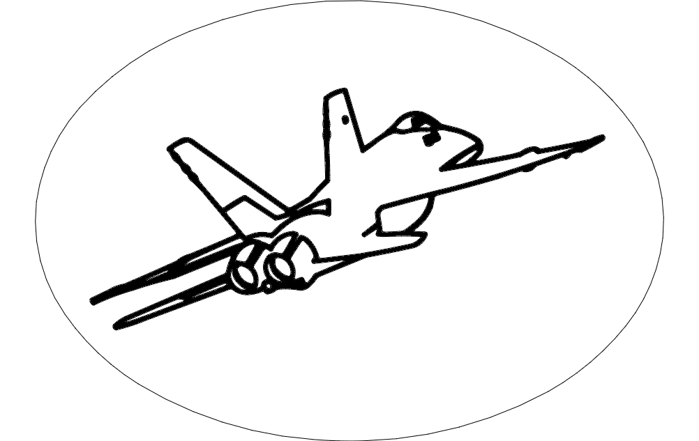 Aircraft f-18 Drawing Free DXF File