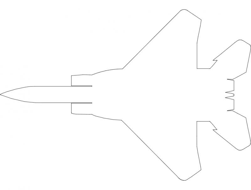 Aircraft f15 Sketch Free DXF File