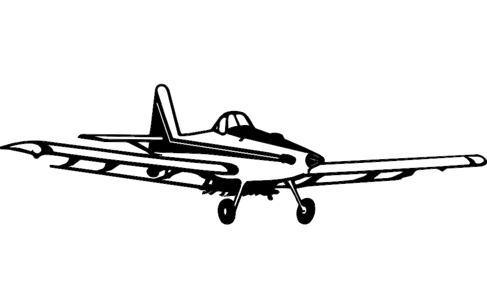 Airplane Free DXF File