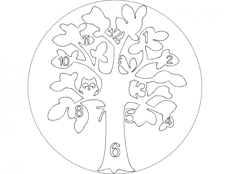 Albero Clock Free DXF File