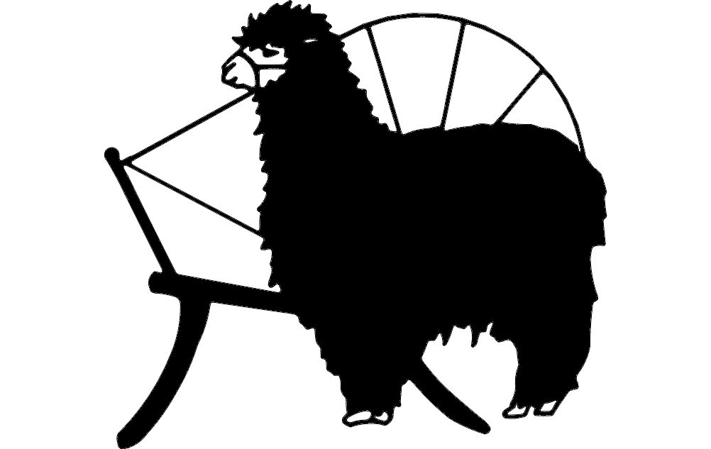 Alpaka Animal Free DXF File