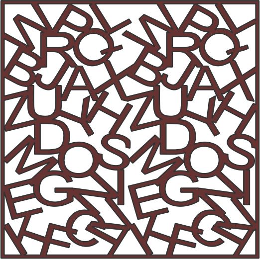 Alphabet Seamless Floral Screen Design For Laser Cutting Free DXF File