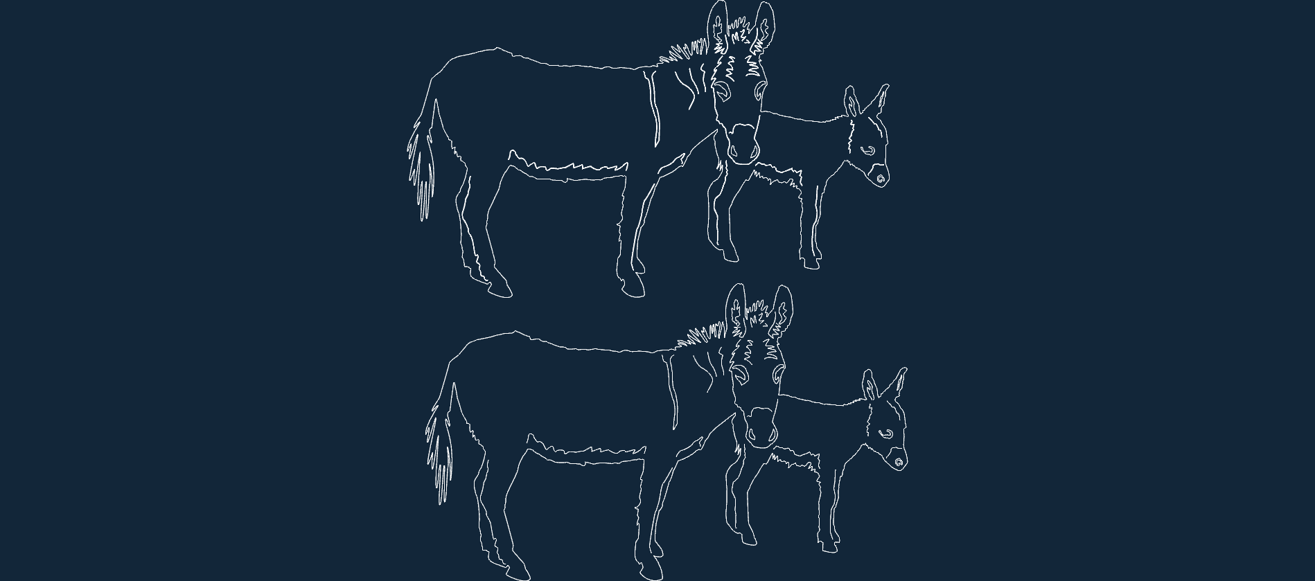 Animal Donkeys Free DXF File