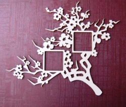 Apricot Tree Picture Frame For Laser Cut Cnc Free DXF File