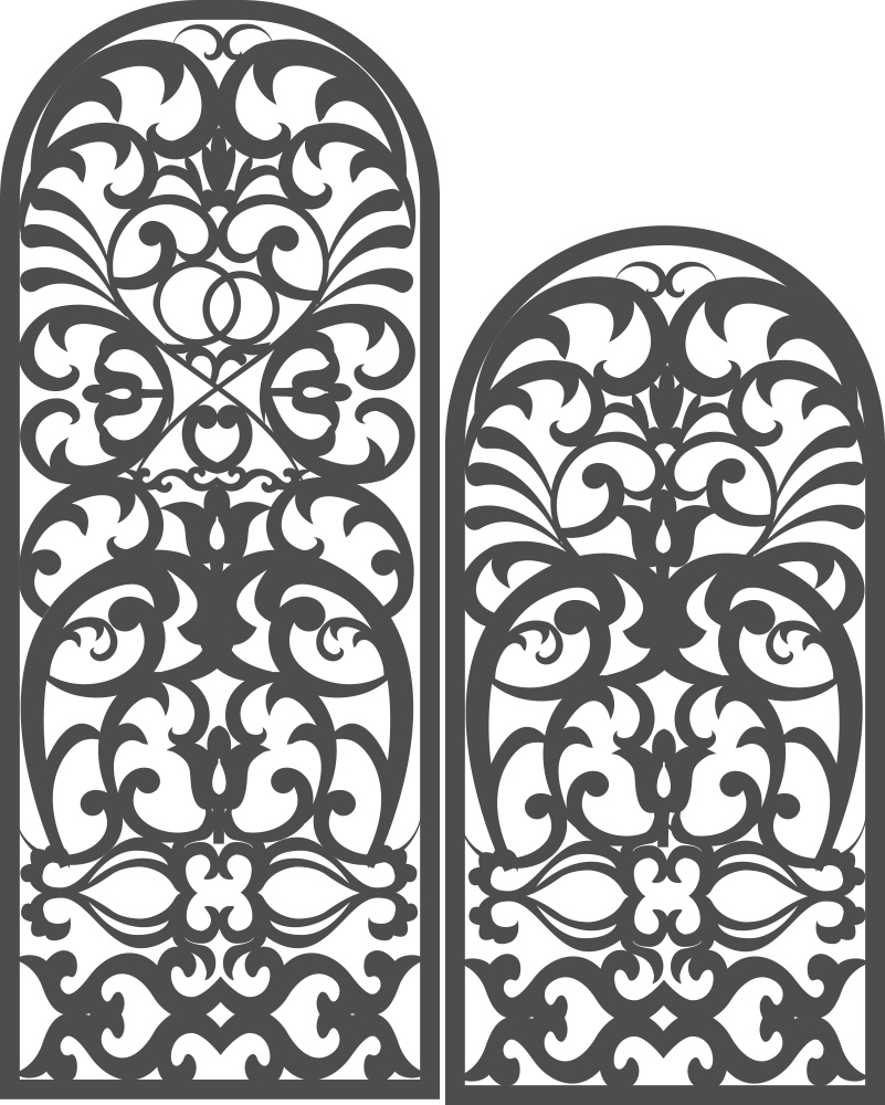 Arch Screen Pattern Free DXF File