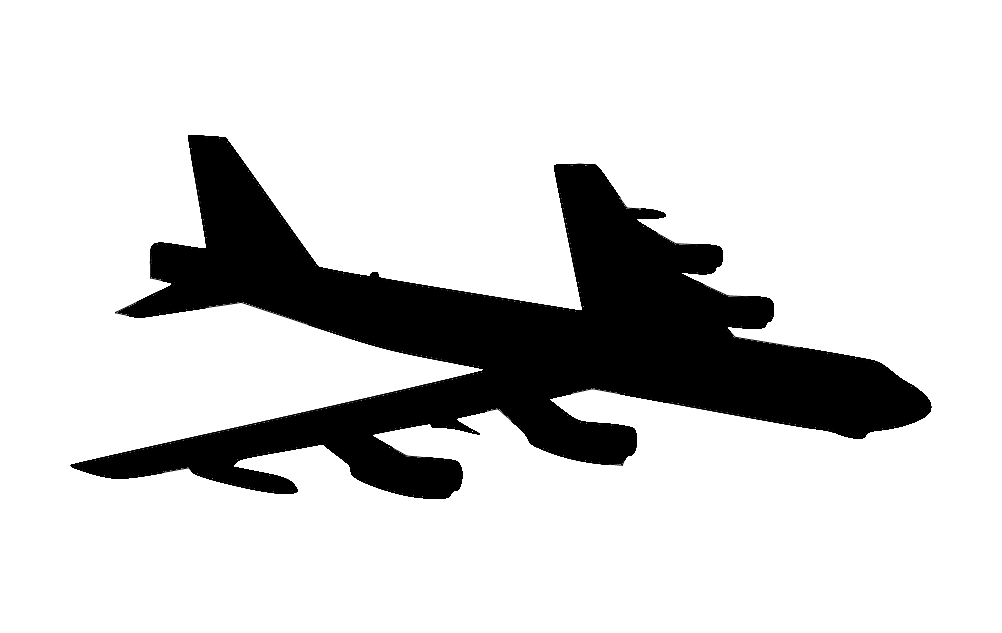 B 52 Aircraft Vector Free DXF File. 