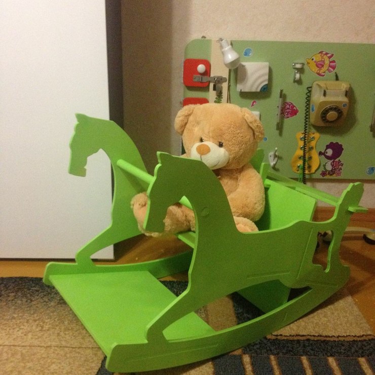 Baby Kids Rocking Horse Chair 10mm For Laser Cut Free Vector File