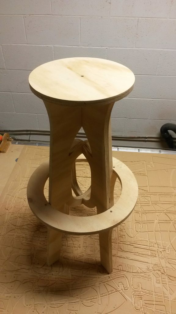 Backless Bar Stool Free DXF File