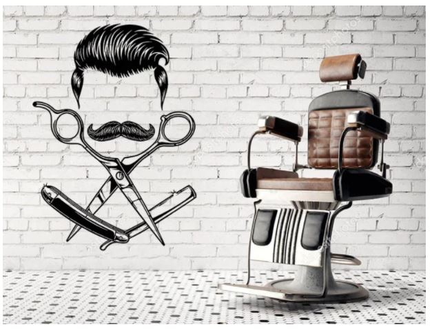 Barber Sallon Wall Decor Free Vector File