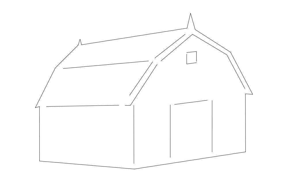 Barn House Free DXF File