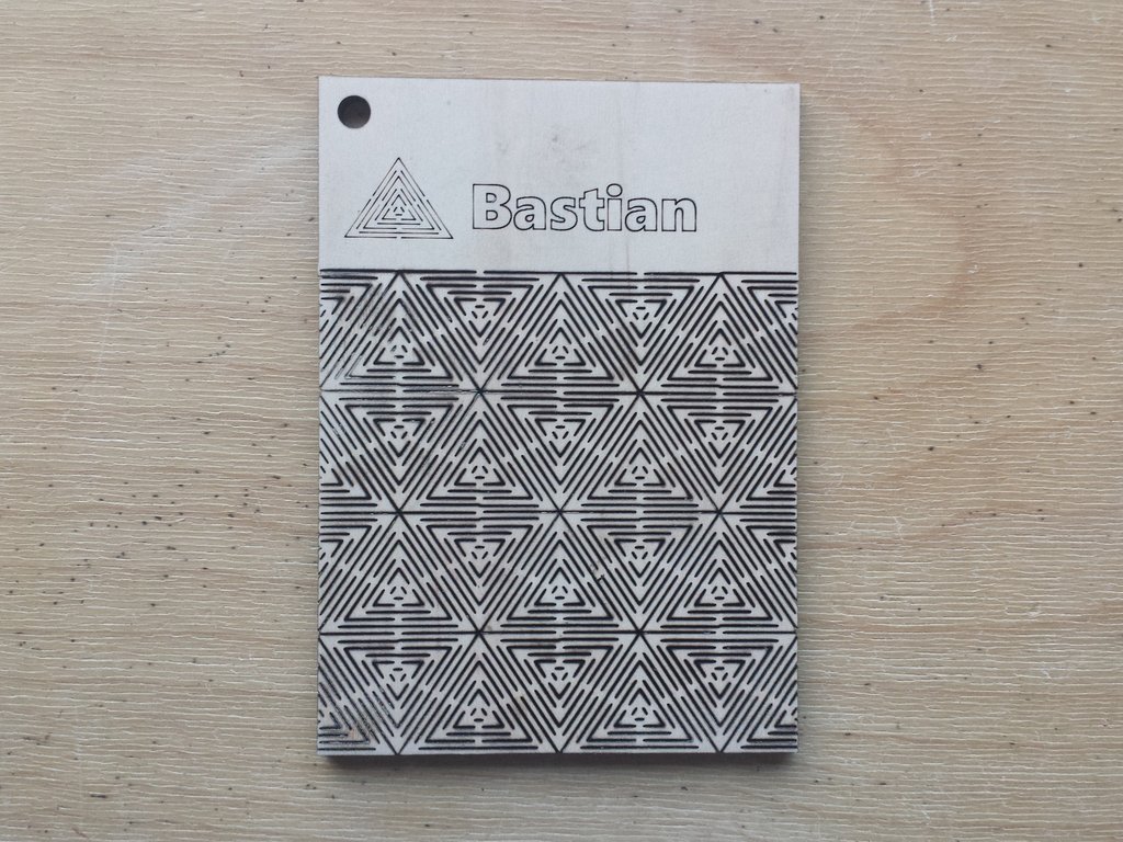 Bastian Pattern Living Hinge Template For Laser Cut Free DXF File