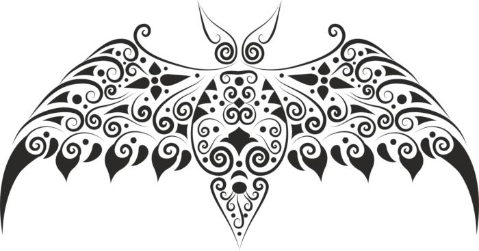 Bat Stencil For Laser Cut Free DXF File