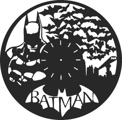 Batman Wall Clock Free Vector File